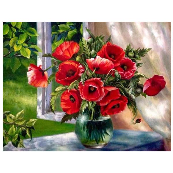 Алмазная вышивка яркий цветок 5D алмазная мозаика картина современный цветок вышивка крестиком