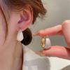Роскошные Женские Белые Эмалированные Серьги-Кольца Винтажная Мода Золотой Цвет Свадебные Для Женщин
