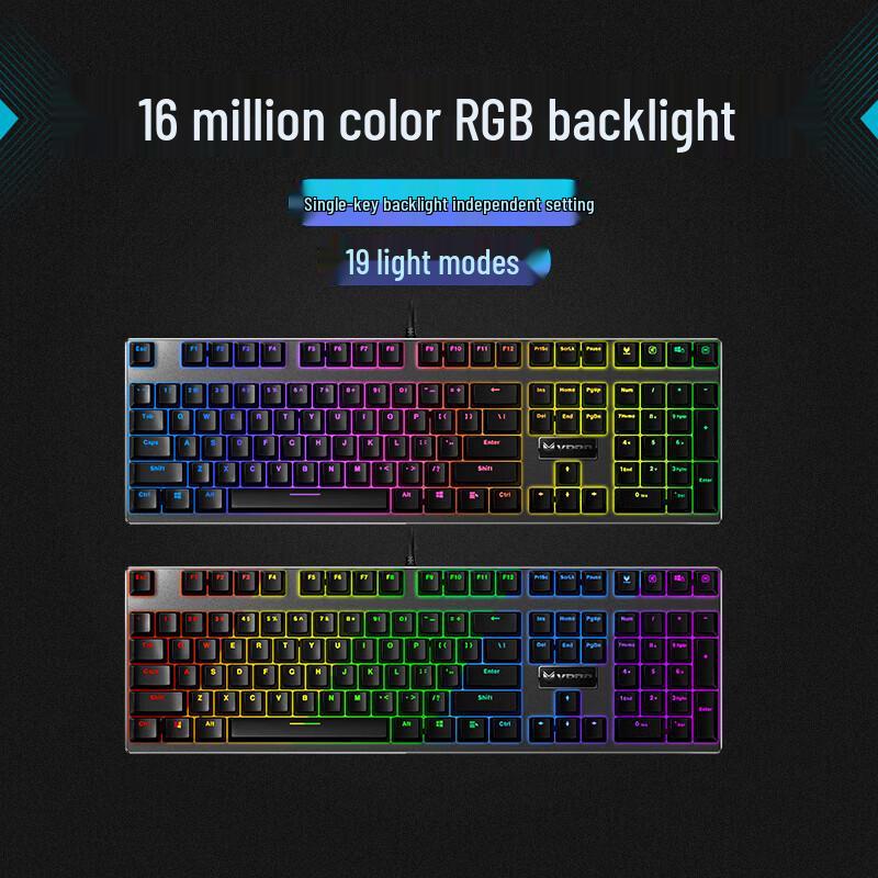 Rapoo V700RGB Alloy Edition 108-клавишная RGB игровая механическая клавиатура