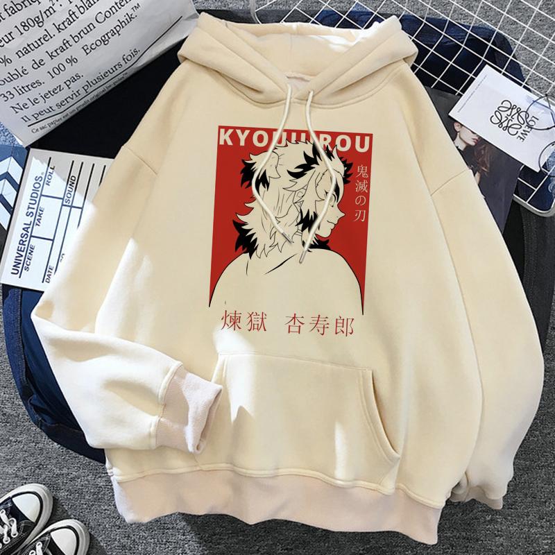 Толстовки с капюшоном в стиле аниме Kamado Tanjirou, женская толстовка с принтом Harajuku, повседневная уличная одежда, свободный спортивный пуловер, одежда унисекс