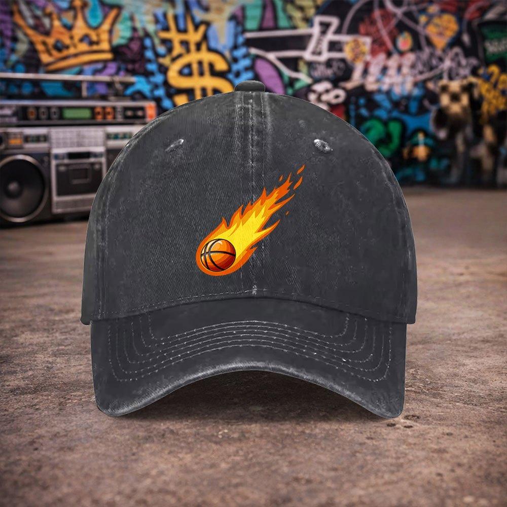 pc pcs Unisex Flame Baseball Cap Suitable for Unisex Women Retro Duckbill Hat with Hook Loop Closure Lightweight Washed Cap