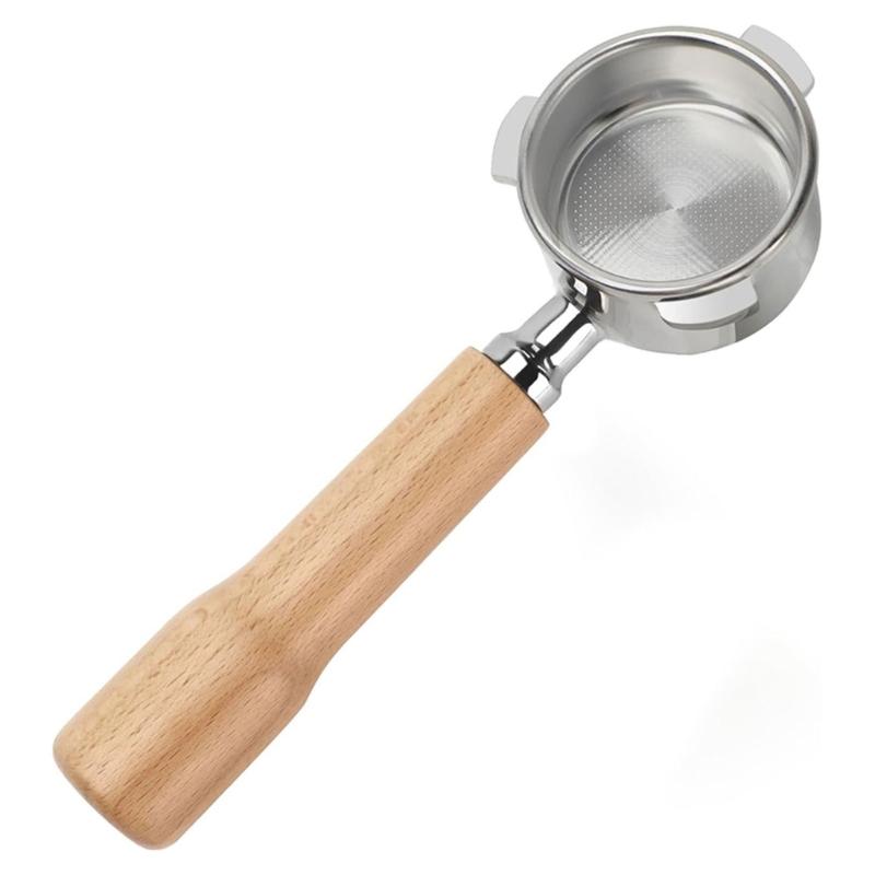 Уникальная модификация кофемашины с ручкой из натурального дерева, корзиной для кофейного фильтра, бездонным портафильтром для кофе