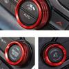 3 шт. Декоративные кольца переключателя кондиционера и аудио красного цвета, подходят для Dodge Durango 300/300s