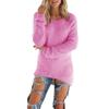 Autumn Winter Women Plush Sweater Casual Loose Long Sleeve O Neck Tops Solid Color Pullover Shirts