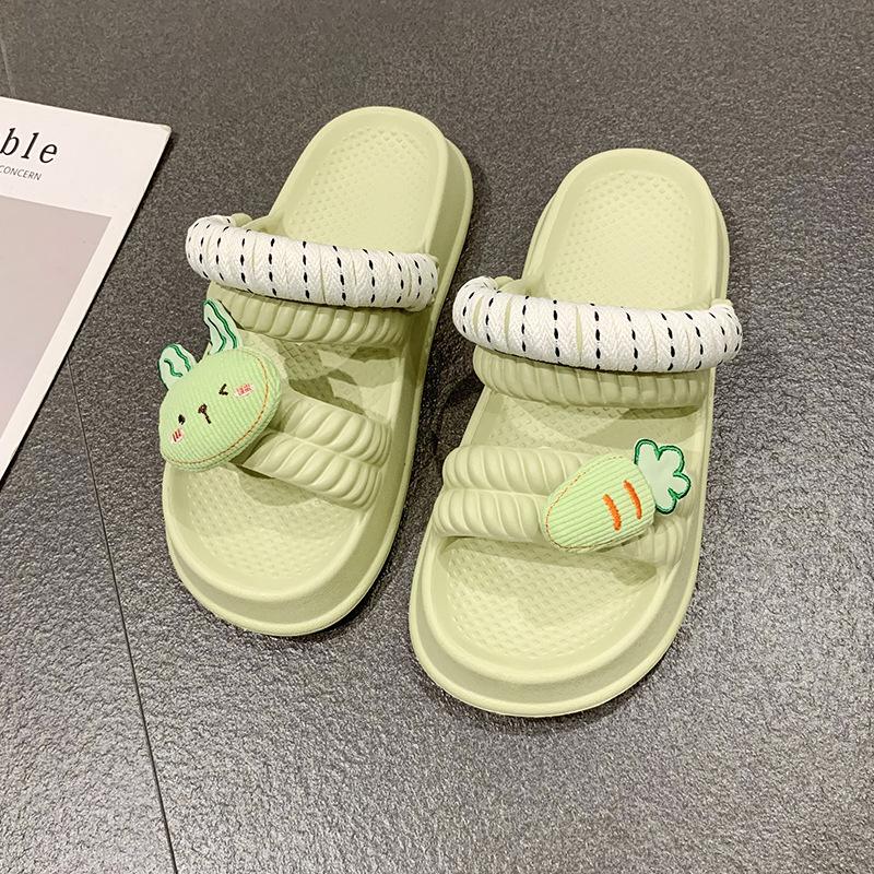 Мода 2024 Лето Новые Удобные Мягкие Подошвы Тапочки Женские Модные Милые Мультяшные Тапочки Толстая Подошва Обувь для Женщин Zapatos De Mujer