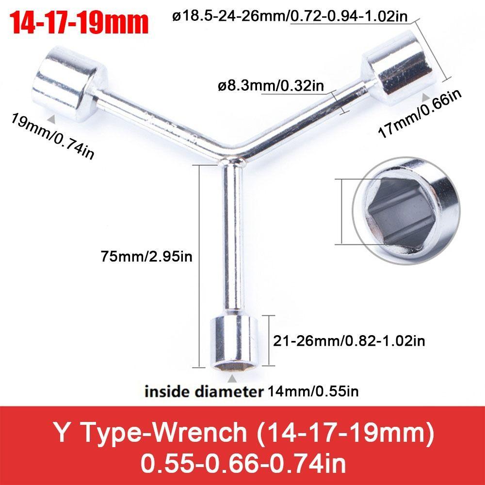 1 шт. хром-ванадиевая сталь треугольный торцевой ключ велосипедный трехвилочный ключ Y-образный гаечный ключ