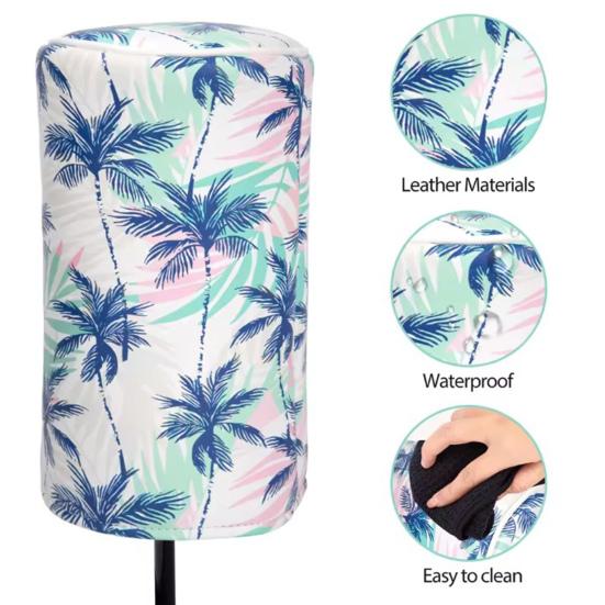 Hawaiian Style Golf Club Cover Sea Wave Tropical Pattern Barrel Driver Headcover