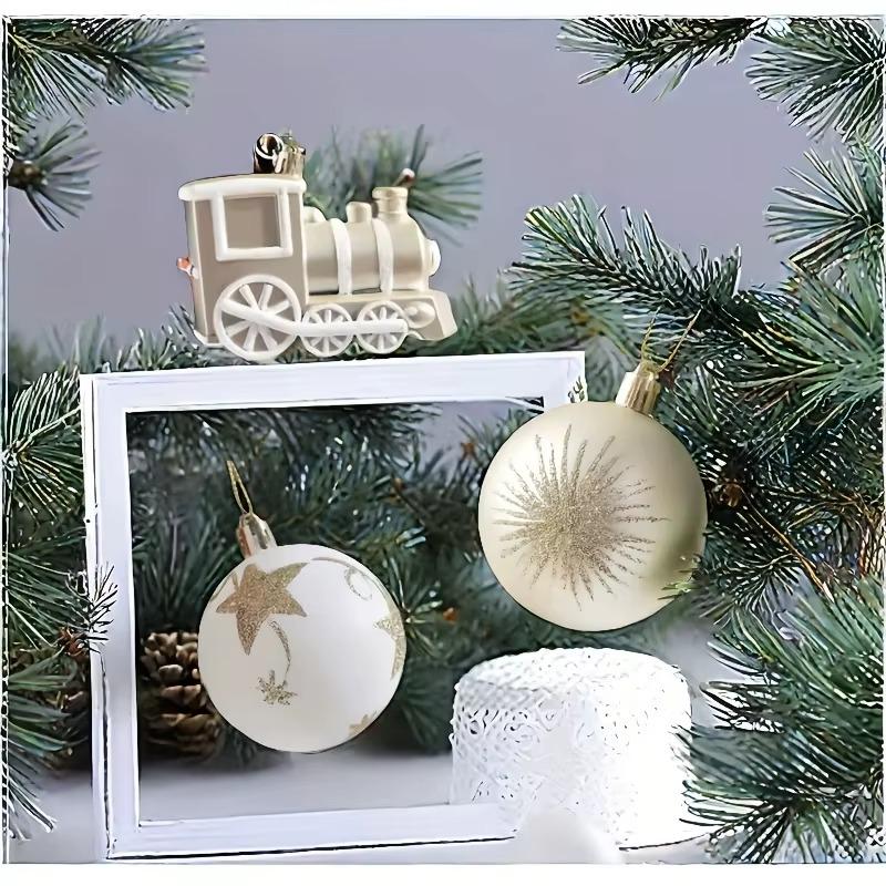 Рождественские шары 70 Расписные Рождественские Особой формы Рождественские Гальванизированные Украшения для Рождественской елки Набор Рождественских шаров 2025