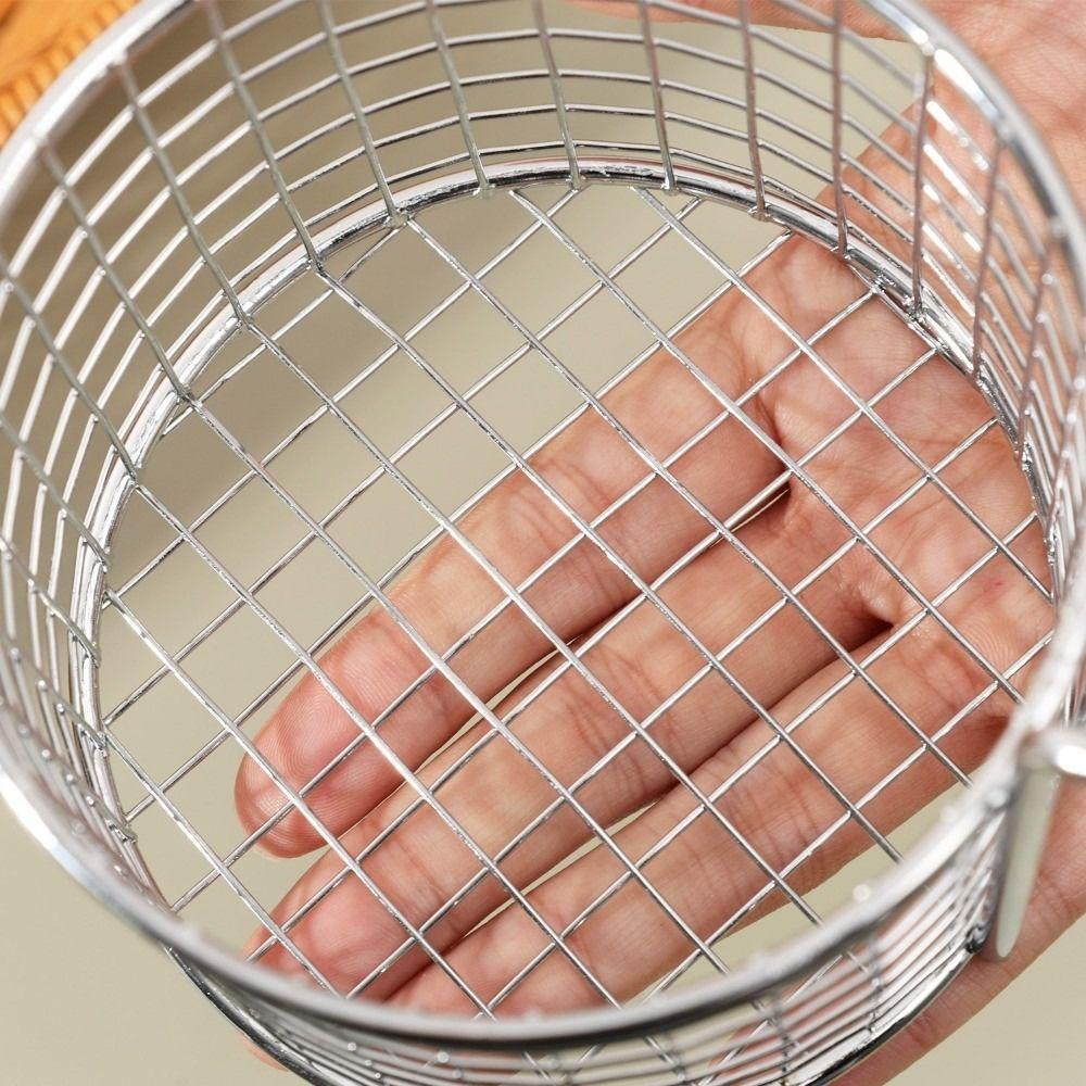 Handheld French Fry Basket Reusable Frying Basket Portable Fries Holder  Kitchen Frying Tools