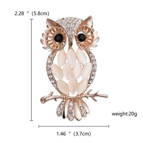 RINHOO Милая брошь в виде животного, кошки, совы, бабочки для женщин, европейская и американская мода, свадебные украшения, камни, брошь-булавка из кристаллов