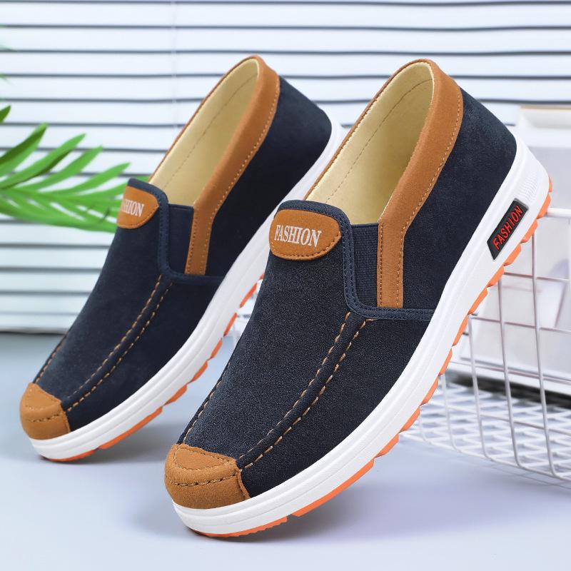 Men's shoes spring new single shoes canvas dad shoes one pedal Beijing cloth shoes casual old shoes