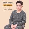 Xueqianman Boys' Pure Cotton Cartoon Thermal Underwear Set
