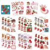 8 Korean Cartoon Strawberry Collage Stickers Can Be DIY Decorative Guka Hand Account Small Card Mobile Phone Case