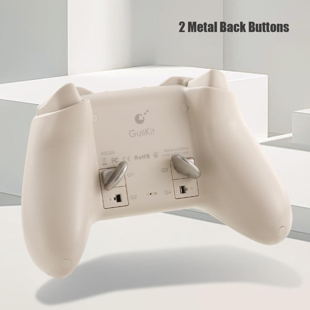 GuliKit Wireless Controller KK3 PRO Controller Retro Compatible with Hall Effect Sensor Stick Gyroscope Back Paddle Button PC/Switch/Android/iOS