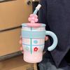 Стакан Big Gulp 2024 Большой вместимости Стакан для льда Можно носить Новый стиль Соломинка Изолированный стакан Высоко выглядящий Стакан для воды