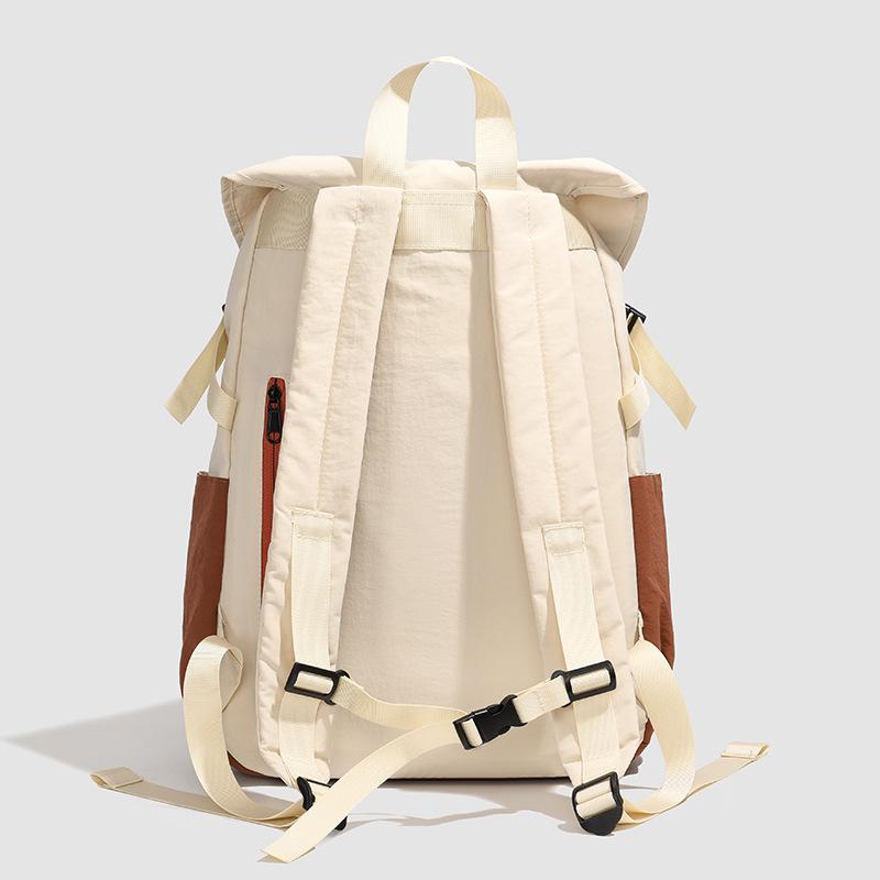 Schoolbag new mountain ins high value fresh contrasting color backpack men and women simple and lightweight travel spring outing mountaineering