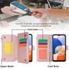Multi Card Zippered Wallet with Short Hand Rope and Long Hanging Rope Phone Cover Case for iPhone Series/Samsung Series