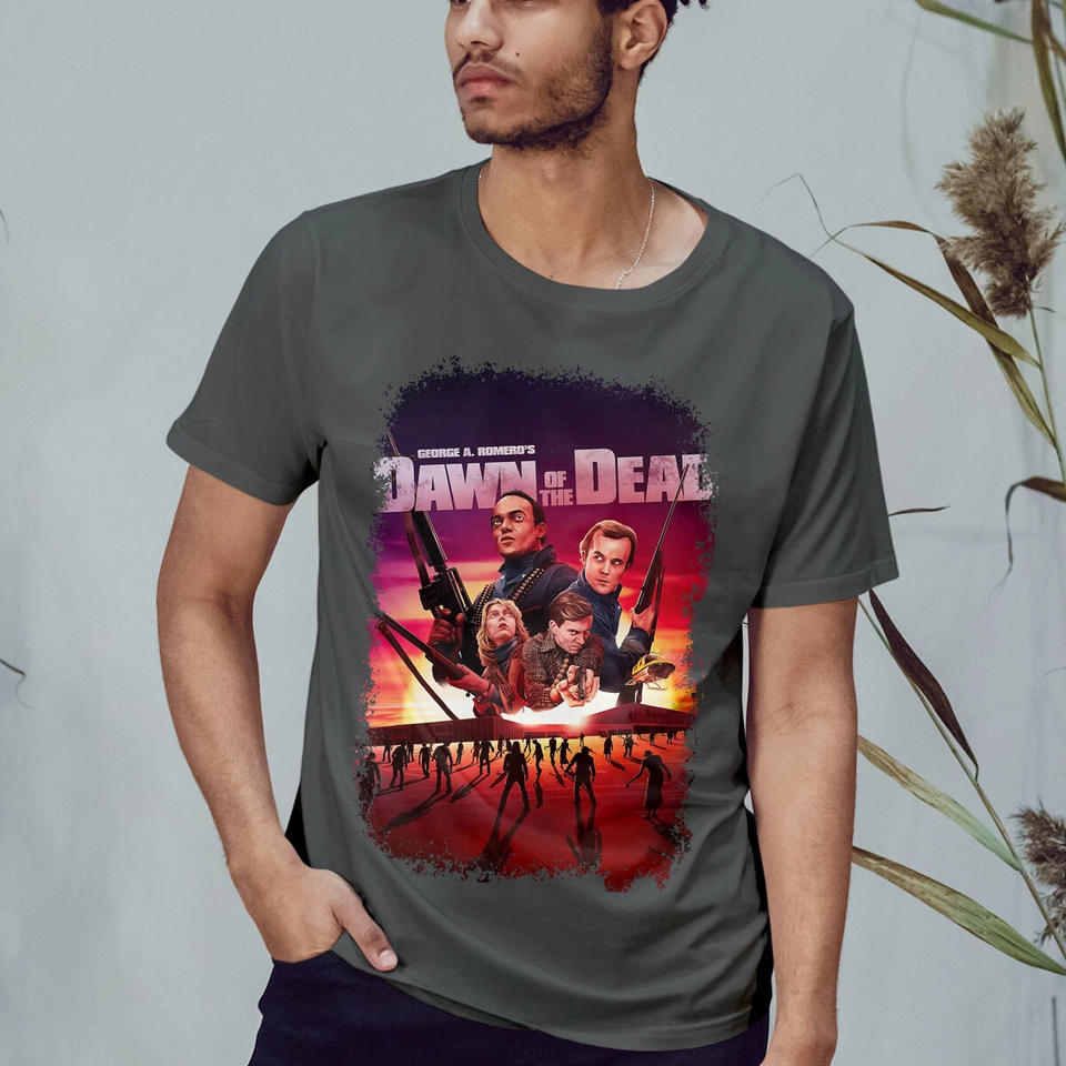 Dawn of the Dead (1978) Movie Poster Inspired T-Shirt Retro 80s Tee Men Clothing Shirts Oversized T shirt