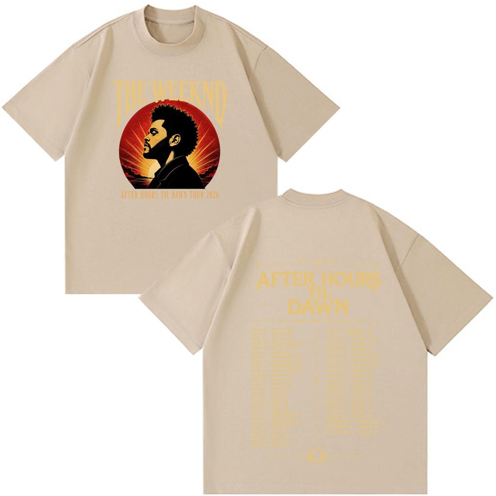 The Weeknd After Hours Til Dawn 2026 Тур Принтованные Футболки Унисекс Модная Футболка Унисекс Летняя Хлопковая Свободная Повседневная Футболки Высокого Качества