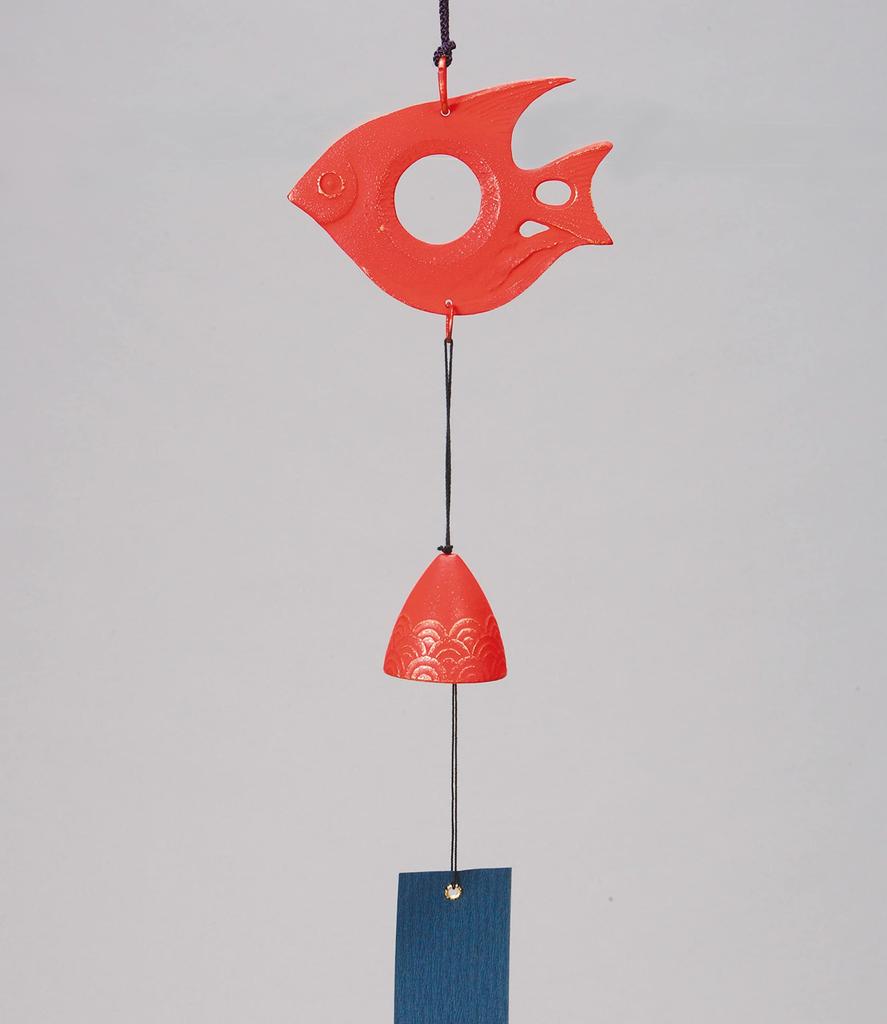 Iwachu Wind Chime Тропическая рыба Размер корпуса 14 xx Nanbu Ironware 27116 Золото/Красный (см) 0,5 (ЧАС) 8,5