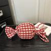 Sweet Candy Bag Cloth Candy Bag Cute Red Plaid Crossbody Bag Printed Shoulder Bag Travel