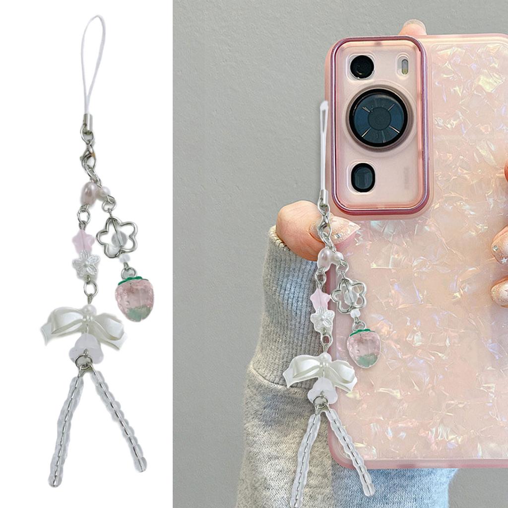 Pack of 2 Fruit Phone Strap with Delicate Craftsmanship Stylish Phone Decoration Alloy Texture Suitable for Phone Bag