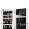SONGMICS Jewellery Cabinet, Mirror Armoire, Standing Mirror, Full-Length Mirror, Lockable Jewellery Organiser, Gift Idea, White