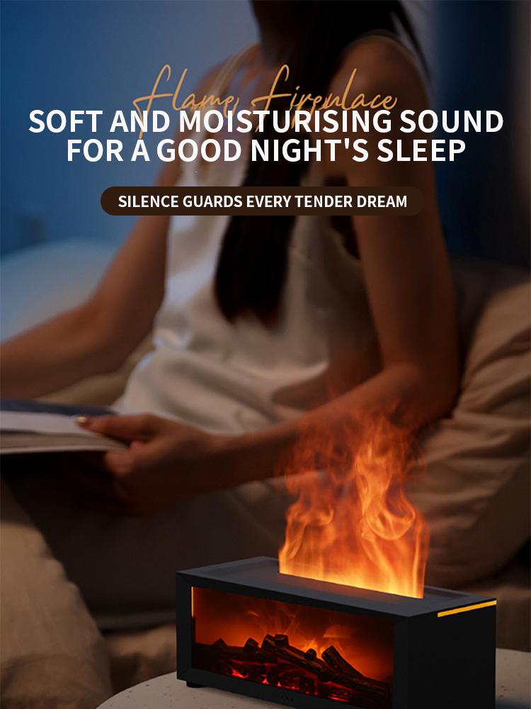 7 colors of essential oil fireplace diffuser mini flame aromatherapy fireplace humidifier aromatherapy oil diffuser