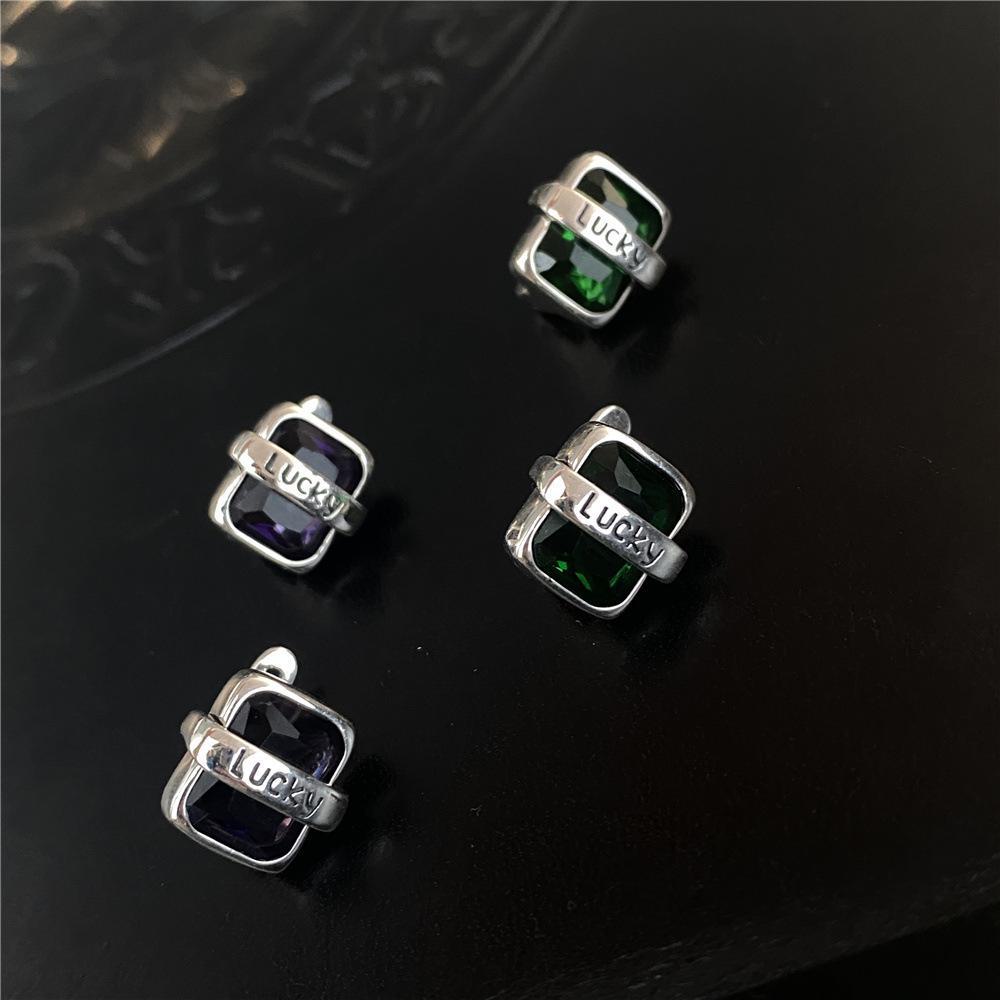 Высококачественные серьги Dongdaemun Luxe Diamond: Нишевый дизайн с иглой из серебра 925 пробы