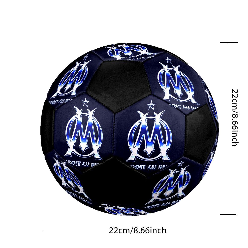Olympique Marseille Soccer Ball Size 5 Colorful Machine Stitched PVC Competition Ready Durable High-Bounce