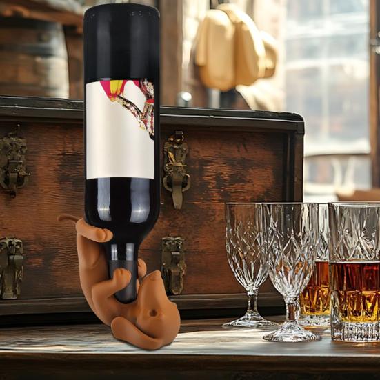 Держатель для винной бутылки Такса PLA Фигурка собаки Подставка-органайзер для пивных бутылок