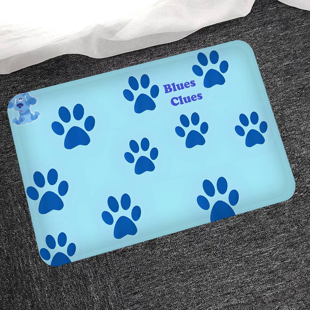 Blue Clues Room Mats Cheaper Anti-slip Modern Living Room Balcony Printed Welcome Rug