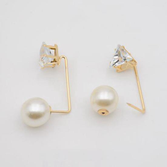 Flower Shape Anti-Exposure Women Brooch Pin Shining Rhinestone Faux Pearls Safety Pin Costume Accessories