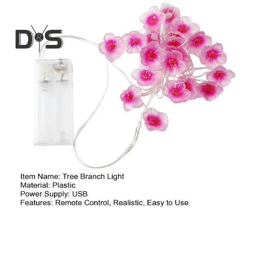 Светодиодная лента с изображением цветущей лозы вишни с дистанционным управлением, несколько режимов освещения, светодиодные светильники в виде веток вишни, настенный декор