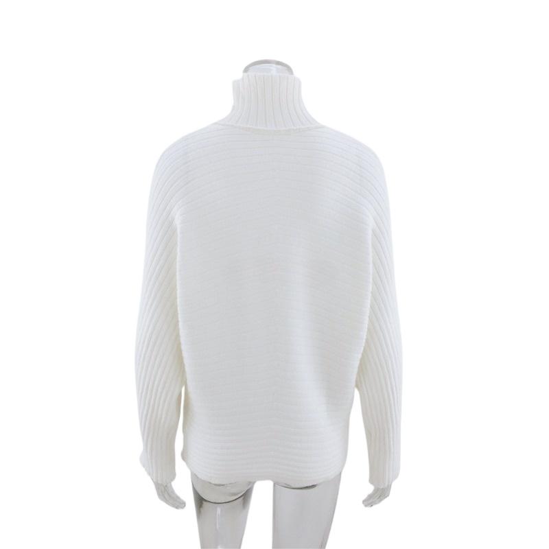 IHUASU Женский осенне-зимний трикотаж, свободный, большого размера, однотонный, с высоким воротом, модный свитер