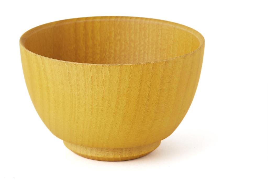 Kishu Lacquerware Tsunoda Seibei Shoten Grip Bowl, Natural, Medium, Soup Bowl, Wooden, Dishwasher Safe