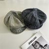 Washed and Old Denim Slim Short Brim Octagonal Hat Women's Spring and Autumn Sunshade Sunscreen Cloud Hat Fashion Hat