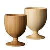 Vessel Glass Goblets, 230ml, Pair, Bamboo, Dishwasher Safe, White/Brown, RV-106WB