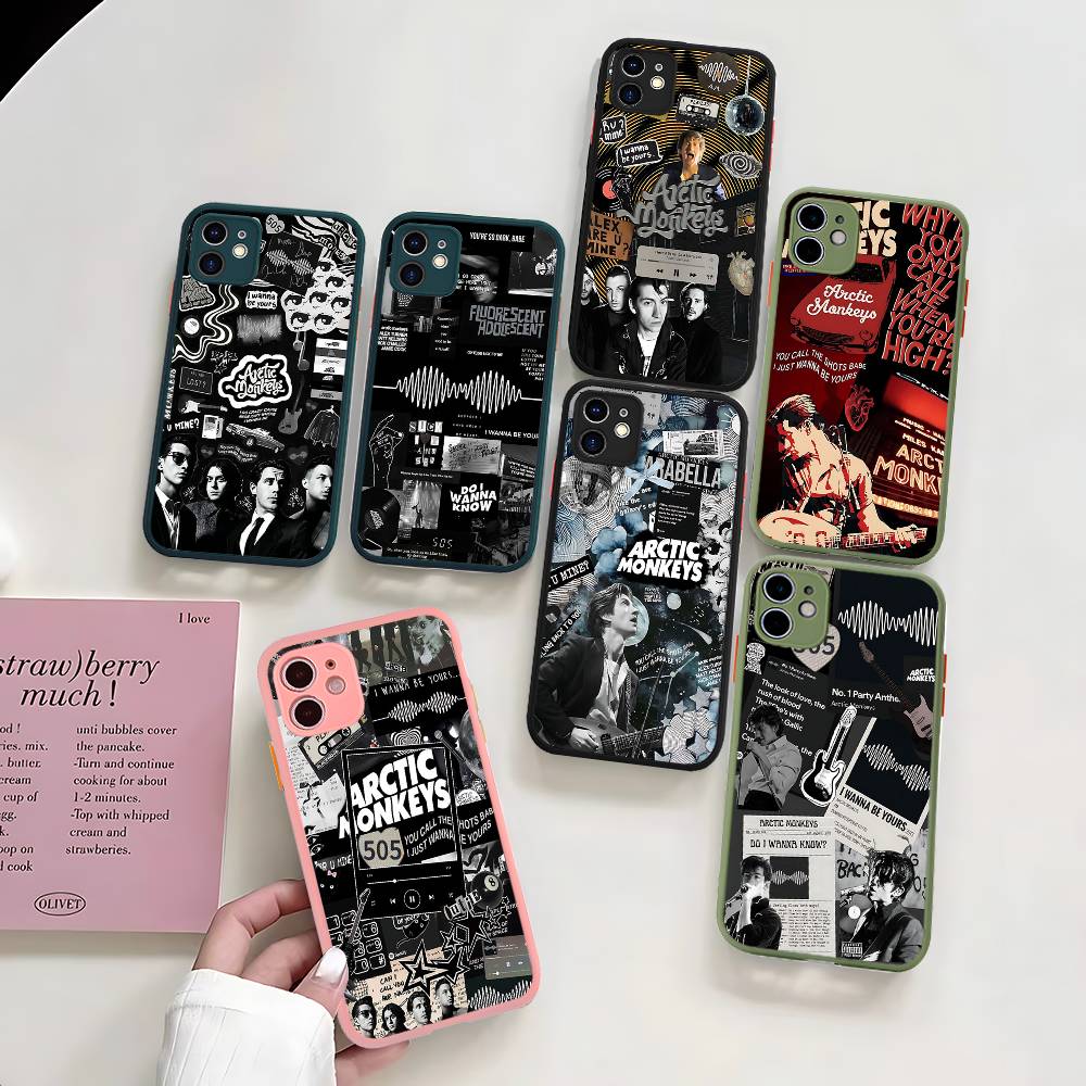 Чехол для телефона Rock Band A-Arctic M-Monkeys для iPhone 16 15 14 13 12 11 Pro Max Plus X XS MAX Черный Матовый Fundas