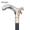 Golden White Snake Head Biting Walking Cane Fashion Decorative Walking Stick Gentleman Elegant Cosplay Cane Knob Crosier 92cm