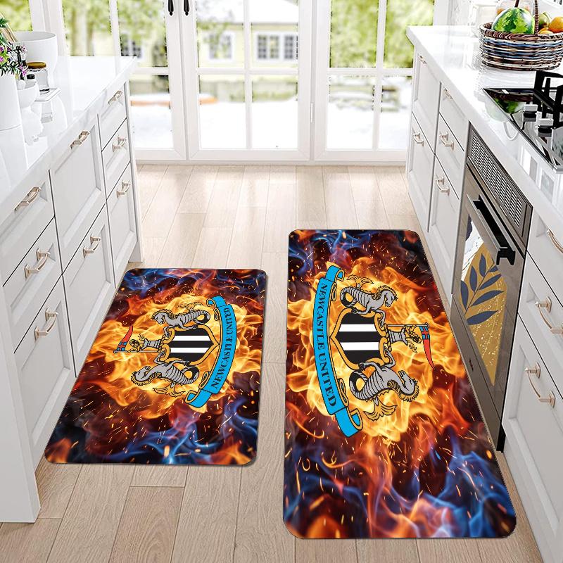 Newcastle United Football Flannel Area Rug Soft Kitchen Floor Mat Non Slip Carpet Room Decor
