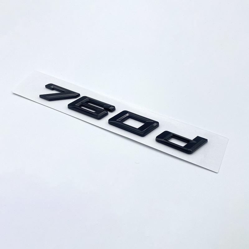 New Font Numbers Letters 730d 740d 745d 750d 760d Top ABS Emblem for BMW 7 Series Car Trunk Nameplate Logo Sticker Black