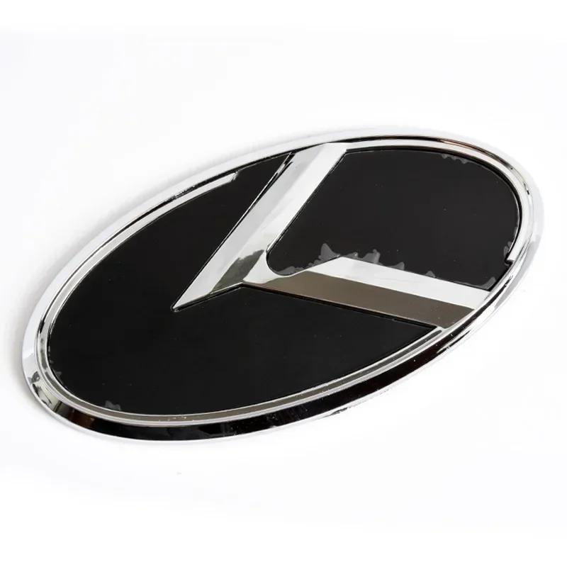 TTPT4 1pcs x 3D ABS K Logo Car Front Hood Rear Trunk Logo Emblem Badge Stickers for Kia Sportage Sorento Optima Forte Rio Stinger K5