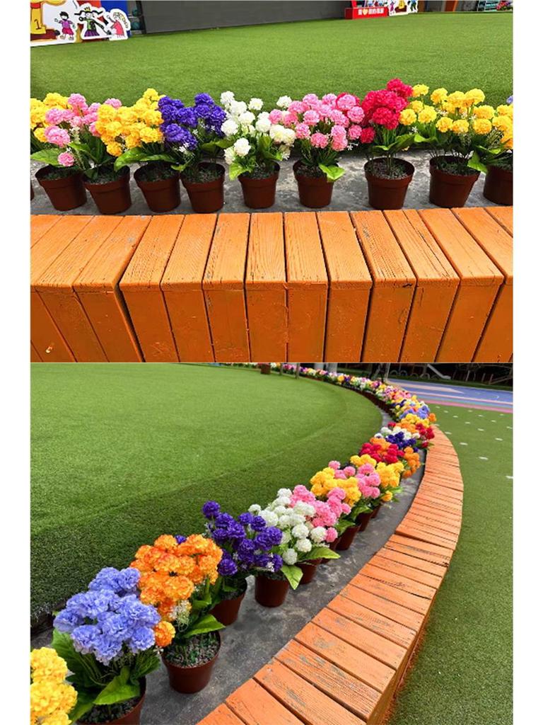 Набор искусственных азалий-бонсай для улицы - Маленькое растение в горшке для клумбы или коридора