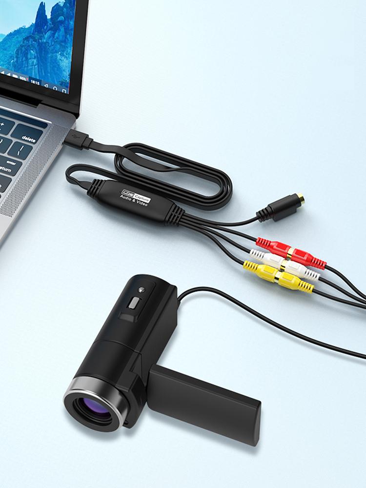 Карта видеозахвата USB VHS VCR ТВ DVD Адаптер захвата аудио Карта RCA к USB Видеоконвертер для ПК