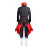 Окарун Кен Такакура Косплей Костюм Аниме Dandadan Косплей Градиент Красный Подол Маска Мужчины Черный Костюм Окарун Косплей Маска Очки