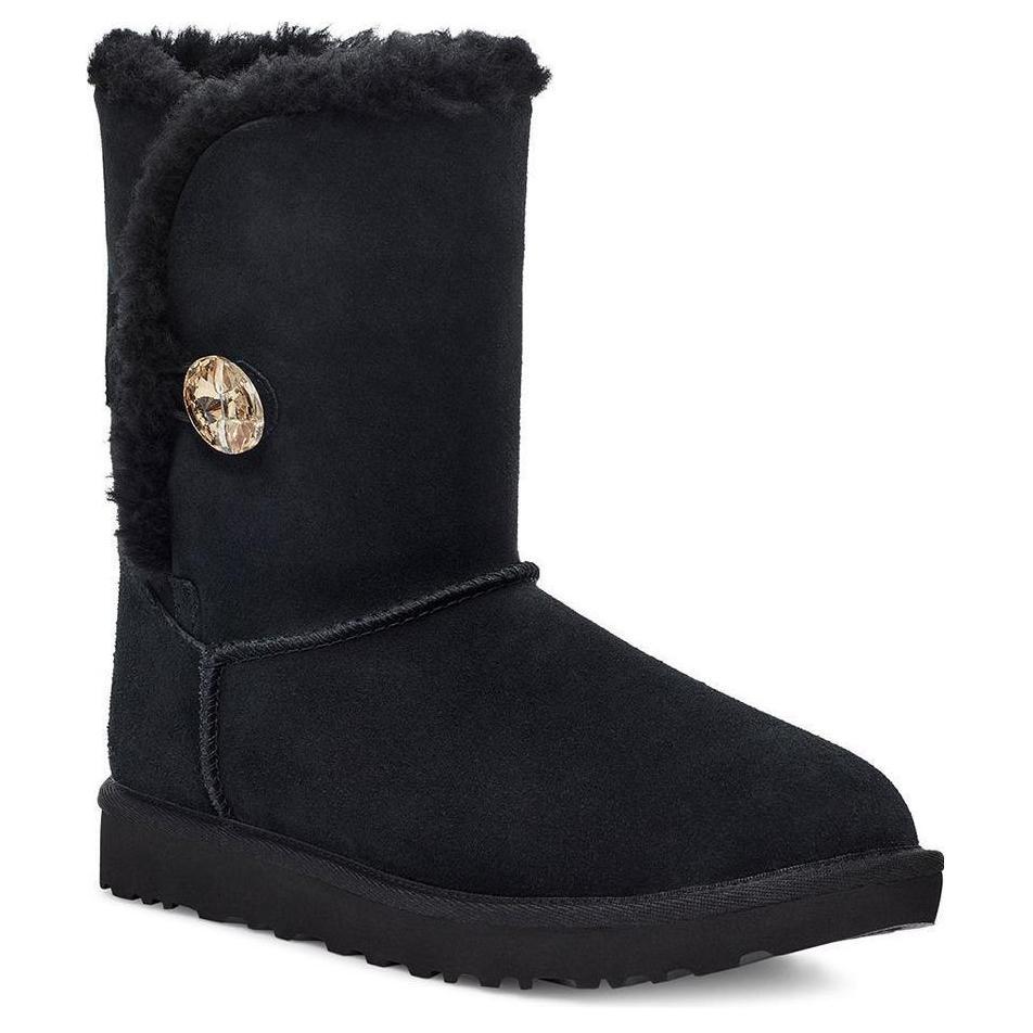 (WMNS) UGG Bailey Button Gold Bling Boot 'Black' Women's 1118997-BKGD