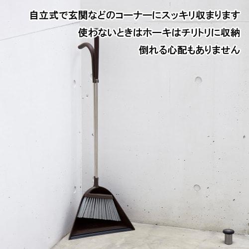 Tidy Sweep White Gray "Professionally Designed! Specially Designed Broom & Dustpan Set" Comfortable Grip Brush for Easy Posture and Trash Disposal, Cl
