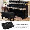 zzou Breathable Piano Chair Cover, Piano Dust Cover, Smooth and Lightweight for Easy Cleaning, Perfect for Concert Decoration (Black)