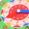 Children Montessori Wooden Clock Toys Hour Minute Second Cognition Clocks